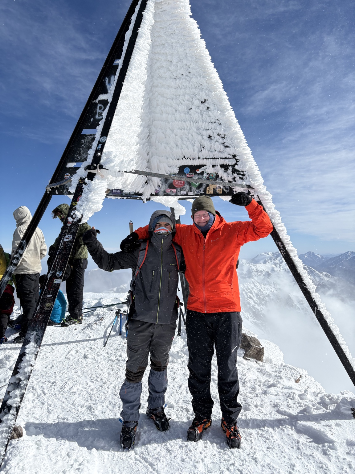 Winter mountain expedition on Mount Toubkal
