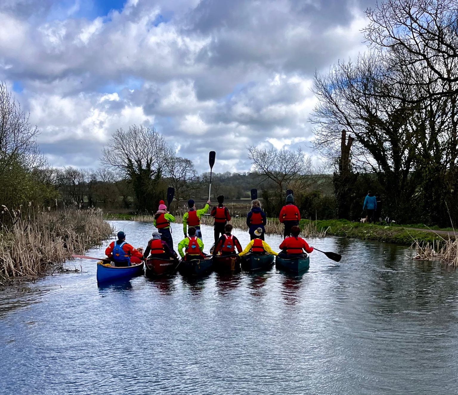 Cadets canoeing together
